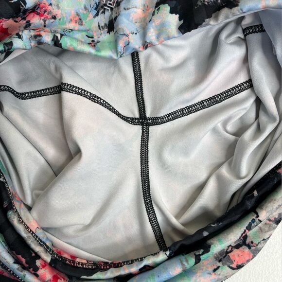 Zelos Cropped Floral Athletic Leggings Multicolor Women Size Medium Activewear - Picture 7 of 13